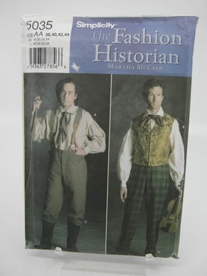 Martha McCain Sewing Pattern Mens Size 38"-44" Uncut The Fashion Historian 5035 - Image 1 of 4