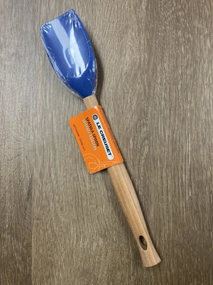 Cuchara espátula "Cobalto" LE CREUSET Revolution Cabeza de silicona Mango de madera Nueva con etiquetas Foto 1 de 4