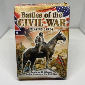 RARO NIP SELLADO RECUERDOS AMERICANOS BATALLAS DE LA GUERRA CIVIL CARTAS DE JUEGO - Imagen 1 de 5