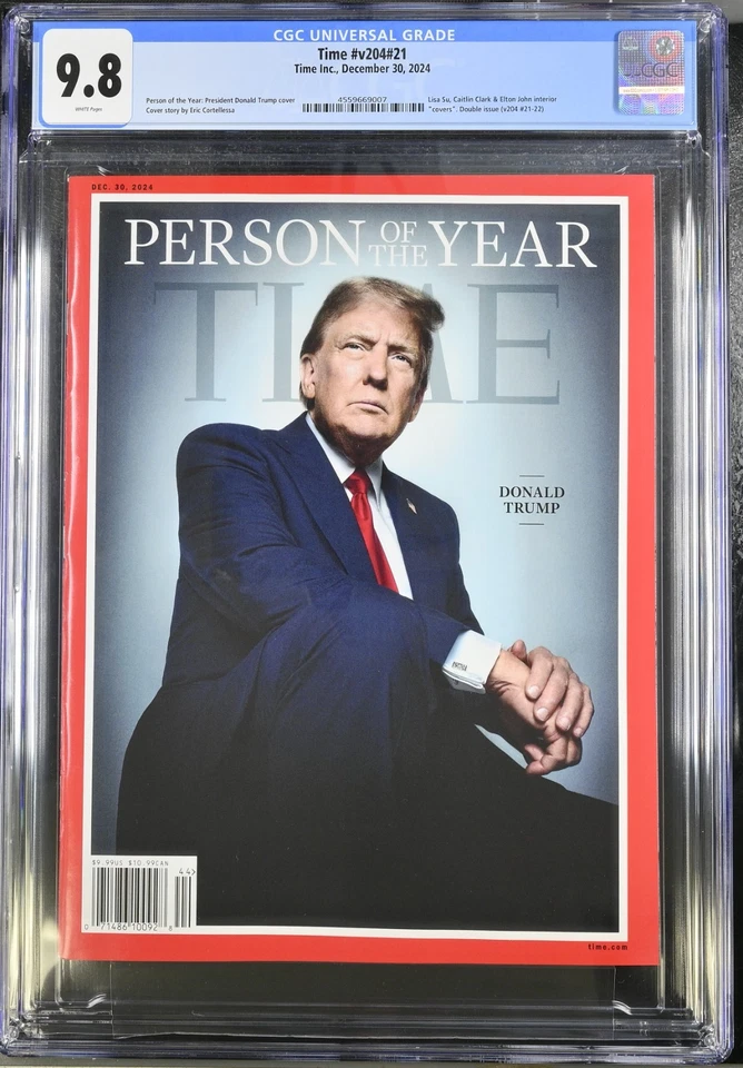 ⭐️DONALD TRUMP - TIME MAGAZINE - PERSON OF THE YEAR 2024 - CGC 9.8🔥 - Image 1 of 4