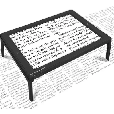 Leselupe Licht 5X, Senioren, mit Ständer, LED, verstellbar, groß, klappbar - Bild 1 von 2