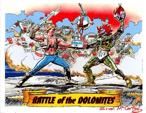 MASTERS OF THE UNIVERSE "Battle of the Dolomites" SIGNED Print Errol McCarthy - Picture 1 of 1