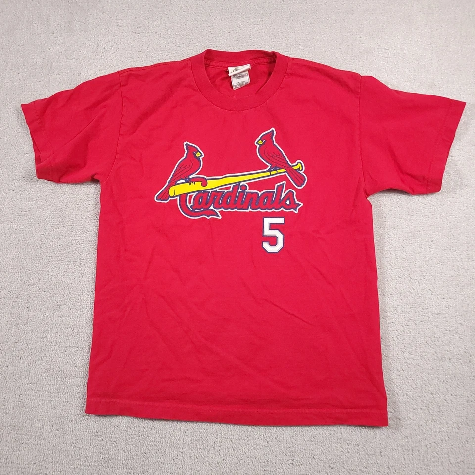 Camiseta St. Louis Cardinals Albert Pujols juvenil tamanho XL vermelha majestosa MLB - Imagem 1 de 4
