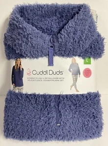 Cuddl Duds Faux Fur Pajama Set (Size L) Plush 1/2 Zip Pullover / Fleece Jogger - Picture 1 of 4