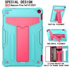 For Amazon Kindle Fire HD 10 2021 11th Gen Hybrid Stand Tablet Case Cover +Glass