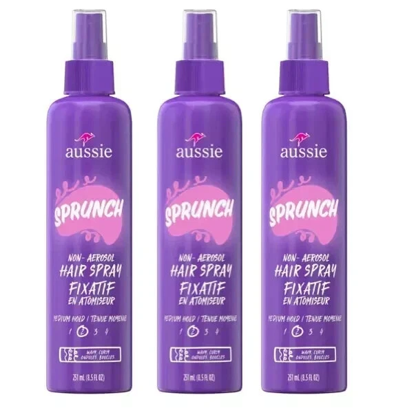 Spray para cabello Aussie SPRUNCH sin aerosol para cabello rizado u ondulado, 8,5 OZ Ea, PAQUETE DE 3 Foto 1 de 1