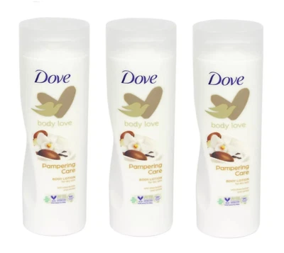 3 x Dove Body Lotion Pampering Care With Shea Butter & Vanilla 250ml - Image 1 of 3