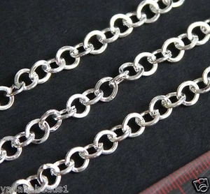 Catena per cavi grossa rotonda piatta 5 piedi 6 mm disponibile in 6 colori  - Foto 1 di 18