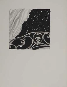 Jean-Gabriel DOMERGUE : Nuit étoilée, Lithographie et pochoir - Picture 1 of 5