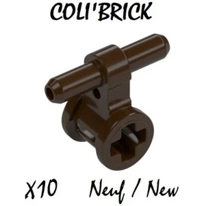 Lego 99021 - 10x Pneumatic hose connector - Marron / Dark Brown - NEW - Imagen 1 de 1