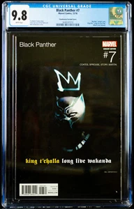 Black Panther #7 (2016) CGC 9.8 Sienkiewicz Hip Hop Variant King Mez Homage - Picture 1 of 3