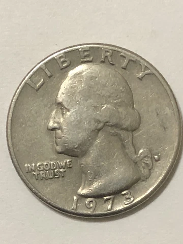 1973 Quarter Error. Us Coin Cover