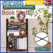 3 Layer Bookcase Multifunctional Book Storage Shelf for Home Living Room US