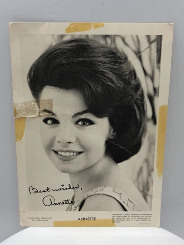 ANNETTE FUNICELLO OFFICIAL WALT DISNEY POSTCARD SIGNED Cover