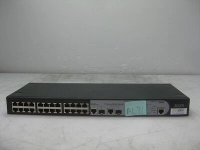 3COM Baseline Switch 2226-SFP Plus 3CBLSF26 24 PORTS 1905-24 ETHERNET SWITCH - Image 1 of 4