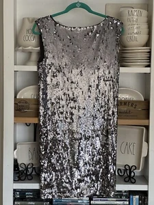 Alice und Olivia Pailletten Minikleid silber Größe S - Bild 1 von 10