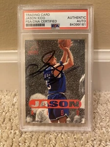 1996 Scoreboard Mavericks Jason Kidd Signed Autograph Card PSA/DNA Authentic - Picture 1 of 1