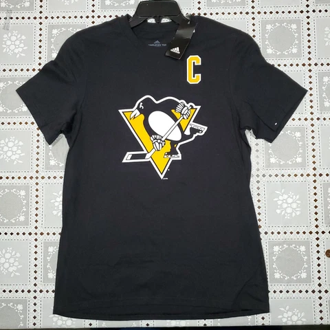 Pittsburgh Penguins Sidney Crosby 87 ADIDAS Mens T Shirt Size M Medium NWT #D30 Cover