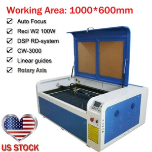 Ruida DSP1060 100W Co2 USB Laser Cutting Engraver Machine Auto-Focus RECI Tube - Picture 1 of 11
