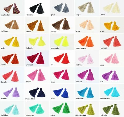 Porte-Clés Mini 30 Mm Pompons Sans Corde Choix De Couleur Pompons, QM10 - Photo 1/3