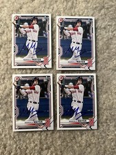 Marcelo Mayer Red Sox 2021 1st Bowman On Card Auto Signed BD-174 In Person