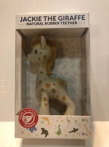 Nuby Jackie the Giraffe Natural Rubber Teether, Yellow Baby Teething Toys. - Picture 1 of 4