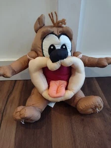 Vintage 1995 Lovables Tyco Looney Tunes Baby Taz Tasmanian Devil Stuffed Animal - Picture 1 of 6
