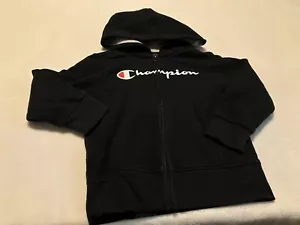 Champion Black Full Zip Hoodie Boys Size 5/6 - Picture 1 of 3