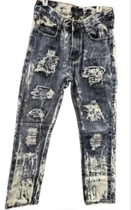 GS-115 Boys Jeans Size 12 Distressed Blue Denim Pants 26x26 - Picture 1 of 20
