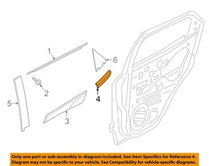 FORD OEM 18-22 EcoSport Rear Door Exterior Trim-Applique GN1Z74291A08A - Bild 1 von 2