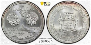 1972 $10 JAMAICA (SILVER) 10TH ANNIVERSARY INDEPENDENCE PCGS MS68 #47588946 - Picture 1 of 5