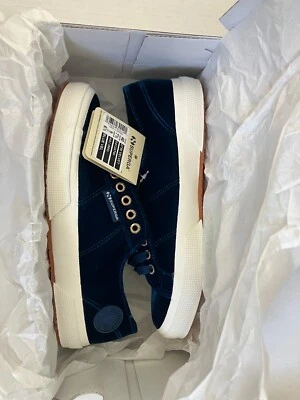 Superga x что-то темно-синий - 2750 бархата - S4124TW - синий VEL - размер 9 женские туфли - Изображение 1 из 4