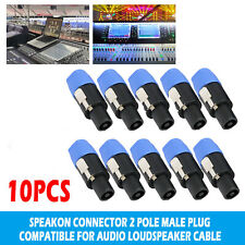 10PCS Speakon Connector 4Pole Male Plug Compatible for Audio Loudspeaker CableYm
