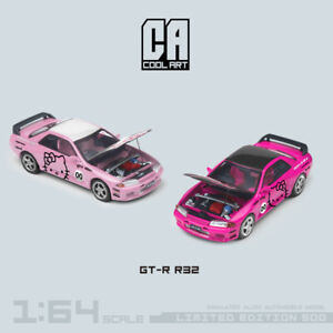 CoolART 1:64 Nissan Gtr32 Kitty Light pink/roseo Diecast Model Car