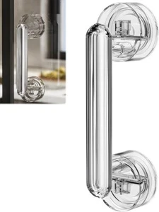Juego de manijas de puerta de vidrio para ducha con ventosa para gabinete de puerta corredera baño uno - Imagen 1 de 6