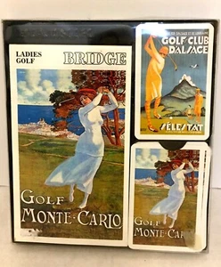 Piatnik Bridge Playing Cards Ladies Golf Monte-Carlo 2 Decks + Score Book - Picture 1 of 12