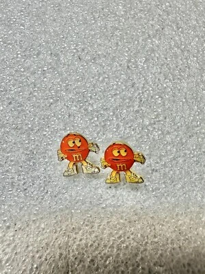Orange M&Ms Golden & Enamel earrings  - Image 1 of 4