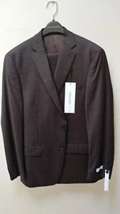 Calvin Klein Brown Check Slim Fit Suit - Picture 1 of 3
