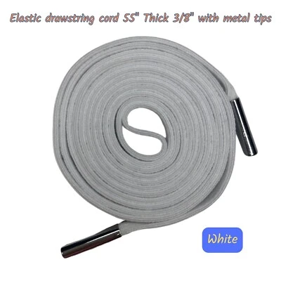 Cordón plano repuesto 55" grueso 3/8" con puntas metálicas. Cordones elásticos Foto 1 de 4