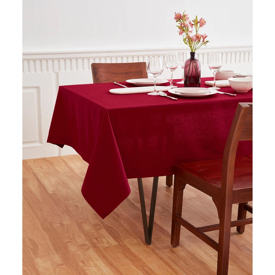 Solino Home Linen Tablecloth for Fall Dining Solid Dru Cotton Linen Plain, New - Image 1 of 1