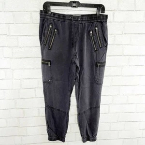 Pam & Gela Gray Cropped Pull On Cargo Pants Women's Size Small - Picture 1 of 7