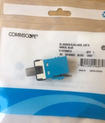New Commscope Category 6 Gigabit RJ45 CAT6 blue Network Jack（25）pcFree shipping - Image 1 of 4