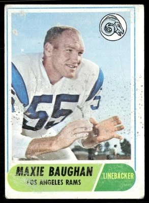 Maxie Baughan 1968 Topps #210 Los Angeles Rams Low Grade - Image 1 of 2