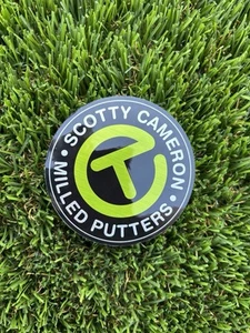 SCOTTY CAMERON Circle T Sticker Large Diameter 8cm LIME / WHITE - Picture 1 of 1