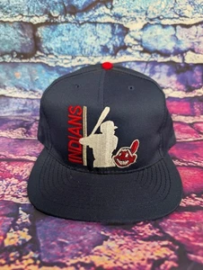 Cappello snapback vintage American Needle Cleveland Indians Silhouette - Foto 1 di 9