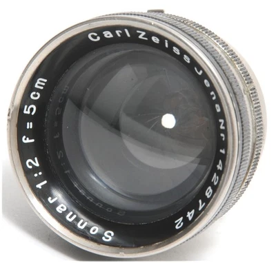 Zeiss Jena for Contax I Sonnar 2/5cm Black/Nickel lens - Image 1 of 3