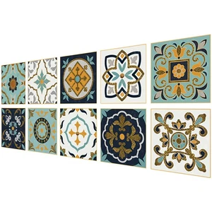  10 Pcs Tile Decals Kitchen Stick on Wall Tiles Decoration Sticker - Picture 1 of 12