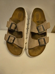 Papillo By Birkenstock Arizona Strappy Platform Leather Sandals Size EU 40 - Picture 1 of 6