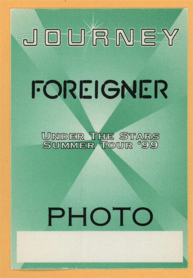 Viaje 1999 Bajo las Estrellas con Tour de Conciertos Extranjeros Foto Pase Backstage Foto 1 de 1