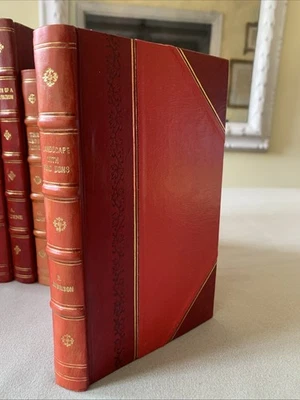 Landscape with Dead Dons by Robert Robinson REBOUND IN RED LEATHER/DECOR book - Image 1 of 4